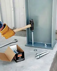 wedge anchor on column