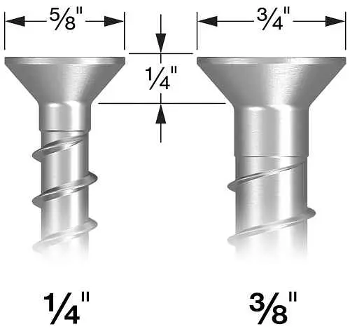 Simpson Flat Titen Head Dimension